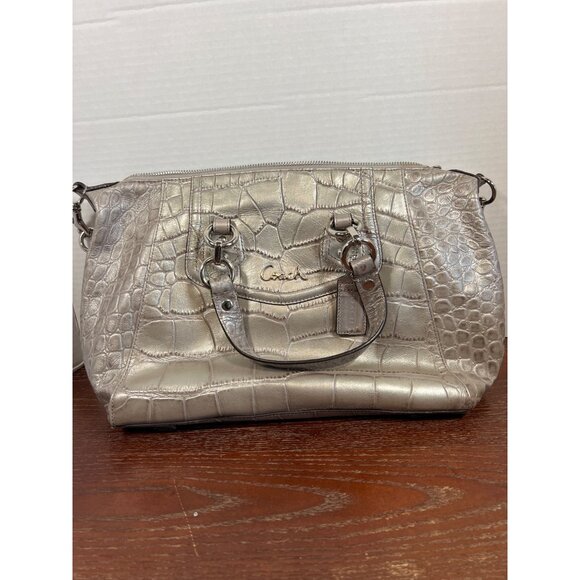 Vintage Coach Crocodile Embossed Leather Satchel & Wallet A4 - Picture 2 of 6